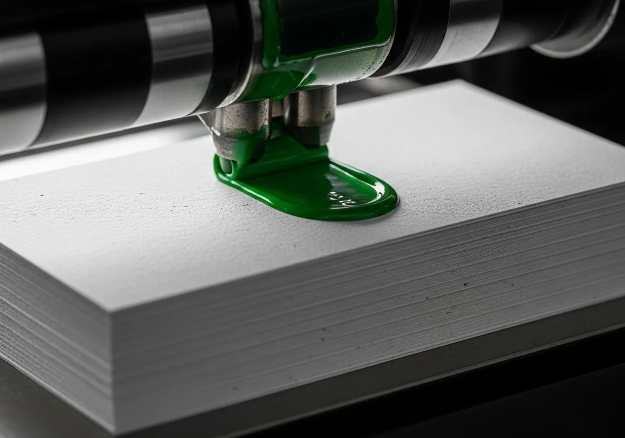 Low-toxicity ink technology used in sustainable business card printing